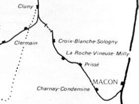 Plan de la section Mâcon Cluny