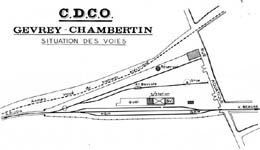 Plan de la gare de Gevrey